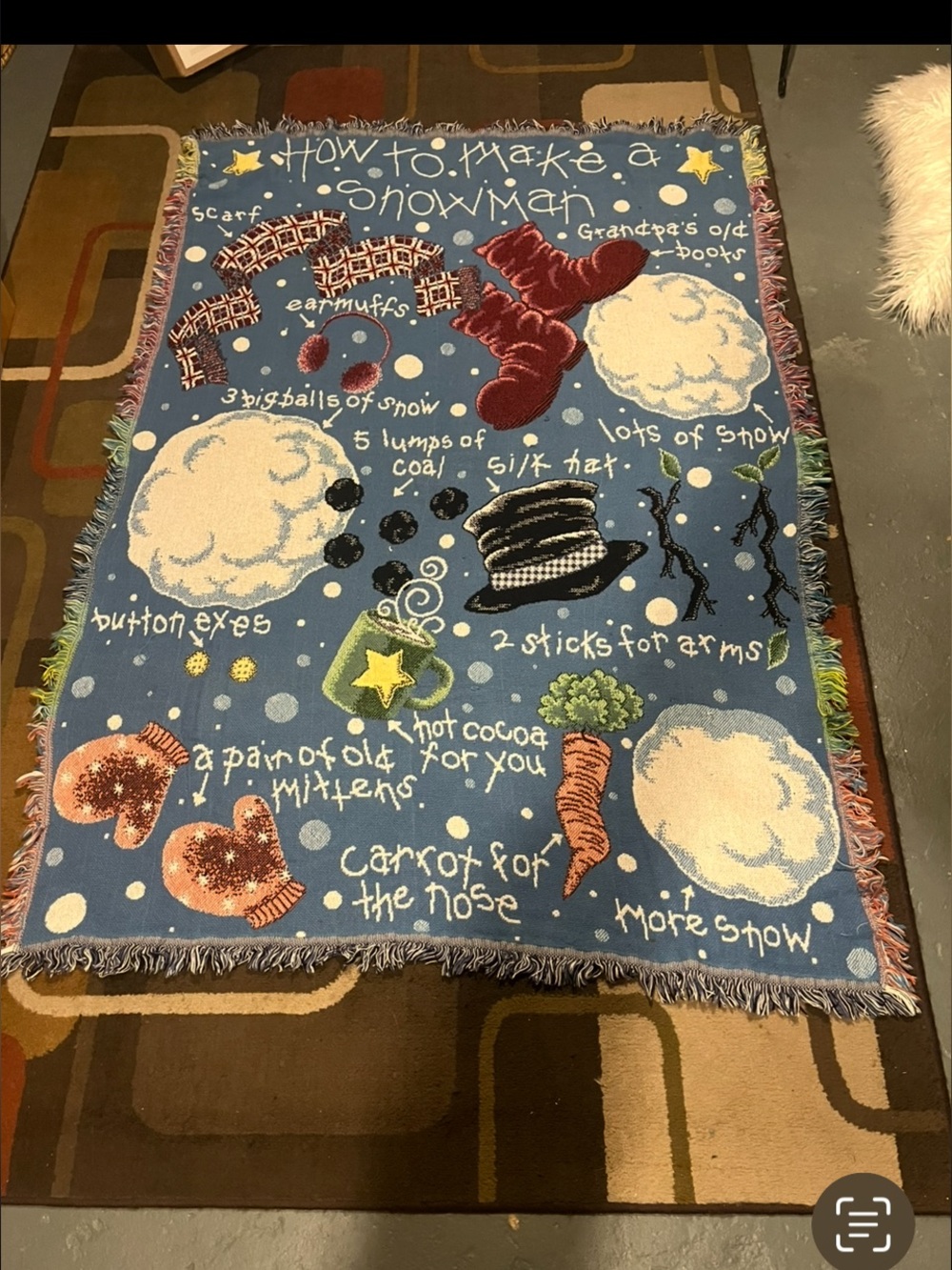 “How to build a Snowman”Throw
